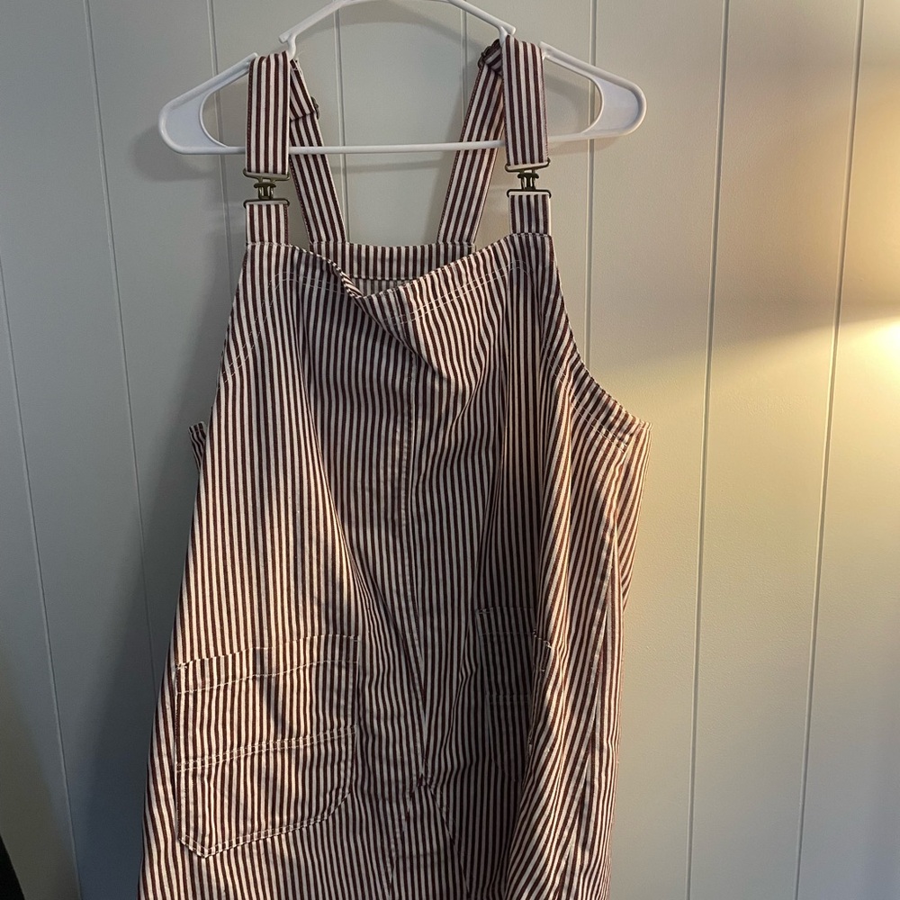 Amazon Striped Brown and White Mini Dress